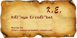 Kánya Erzsébet névjegykártya