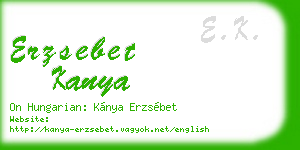 erzsebet kanya business card