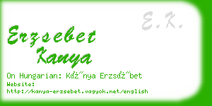 erzsebet kanya business card